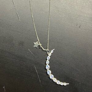 Melinda Maria Crescent Moon & Star Necklace